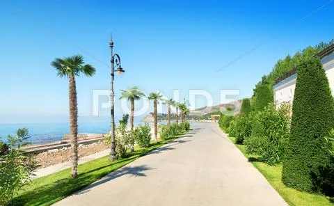 Beautiful promenade Stock Photos