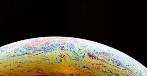 Beautiful psychedelic abstraction - interference in soap films in reflected Stock Illustration