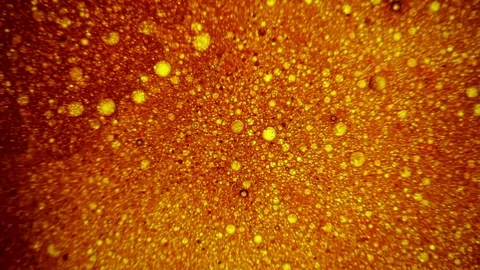 Beautiful psychedelic golden abstract pattern with bubbles Stock Footage 124292909