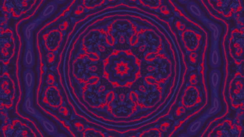 Beautiful psychedelic kaleidoscope with distortion interference and pixelation Stock Footage 218982293