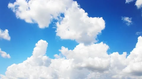 Beautiful Puffy Cloud Timelapse Stock Footage 131342590