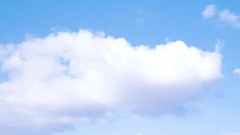 Beautiful puffy cumulus cloud in bllue sky calmness and purity Stock Footage 237062455