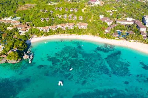 Beautiful Punta Bunga Beach on Boracay island, Philippines. Stock Photos