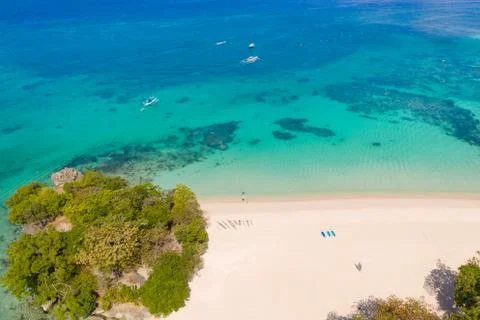 Beautiful Punta Bunga Beach on Boracay island, Philippines. Stock Photos