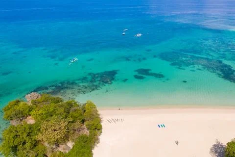 Beautiful Punta Bunga Beach on Boracay island, Philippines. Stock Photos