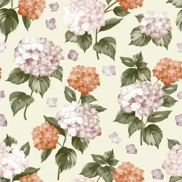 Beautiful purple flower of hydrangea Stock Illustration