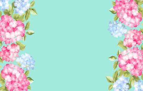 Beautiful purple flower of hydrangea Stock Illustration
