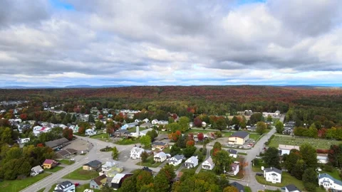 Beautiful Quebec at its peak in fall foliage Stock Footage 245794468