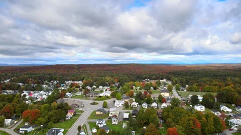 Beautiful Quebec at its peak in fall foliage Video stock 245794527