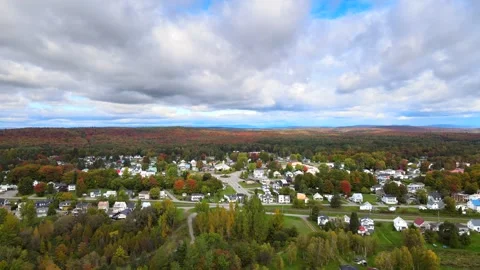 Beautiful Quebec at its peak in fall foliage Stock Footage 245794597