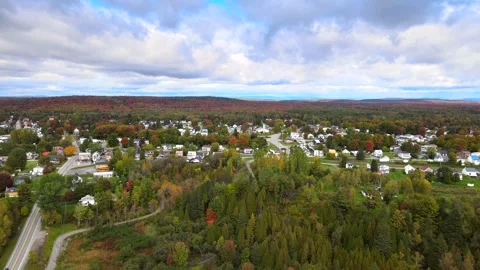 Beautiful Quebec at its peak in fall foliage Stock Footage 245794710