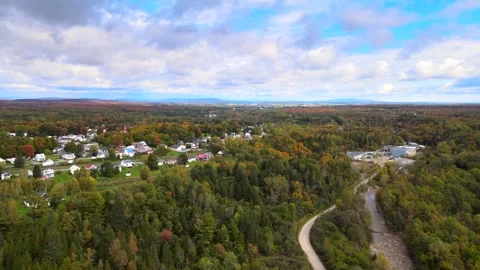 Beautiful Quebec at its peak in fall foliage Stock Footage 245794723