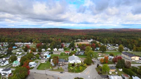 Beautiful Quebec at its peak in fall foliage Stock Footage 245795020