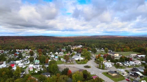 Beautiful Quebec at its peak in fall foliage Stock Footage 245795105