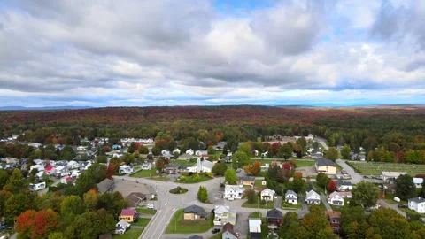 Beautiful Quebec at its peak in fall foliage Stock Footage 245795133