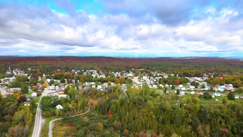 Beautiful Quebec at its peak in fall foliage Stock Footage 245795200