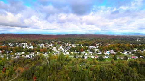 Beautiful Quebec at its peak in fall foliage Stock Footage 245795216