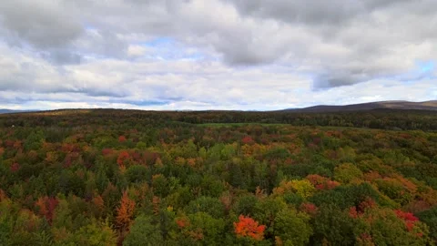 Beautiful Quebec at its peak in fall foliage Stock Footage 245796432