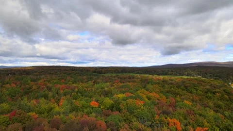 Beautiful Quebec at its peak in fall foliage Stock Footage 245796974