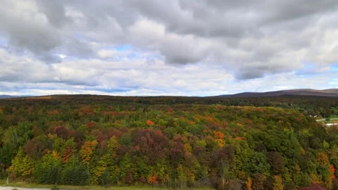 Beautiful Quebec at its peak in fall foliage Stock Footage 245796988
