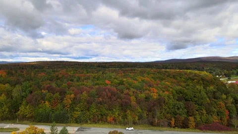Beautiful Quebec at its peak in fall foliage Stock Footage 245797009