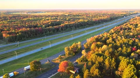Beautiful Quebec at its peak in fall foliage Stock Footage 245797182