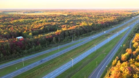Beautiful Quebec at its peak in fall foliage Stock Footage 245797231