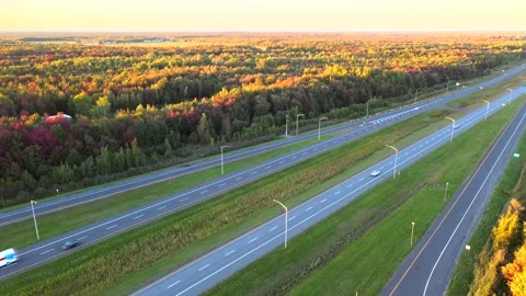 Beautiful Quebec at its peak in fall foliage Stock Footage 245797265
