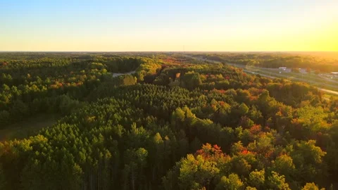 Beautiful Quebec at its peak in fall foliage Stock Footage 245797353