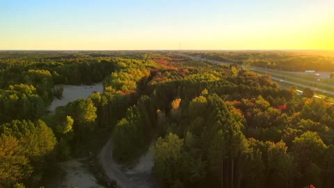 Beautiful Quebec at its peak in fall foliage Stock Footage 245797424