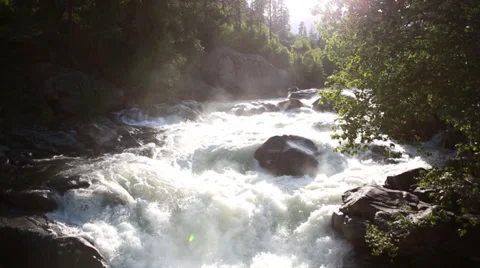 Beautiful raging stream waterfall in boulder colorado - 2 clips Stock Footage 37624271