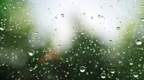 Beautiful rain drops fall in slow motion. Loop 스톡 동영상 709674