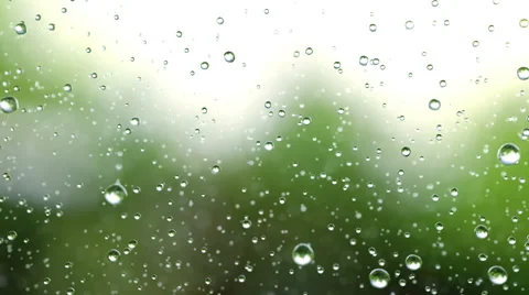 Beautiful rain drops fall in slow motion. Loopable Stock Footage 45663497
