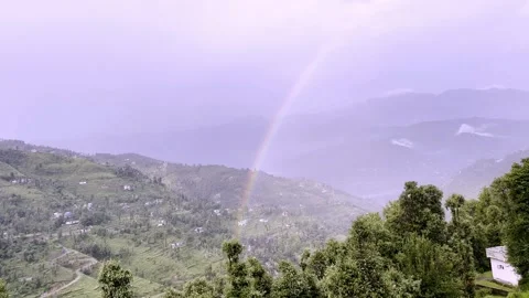 Beautiful Rainbow After Rain Vídeos de archivo 339777785