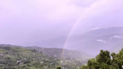Beautiful Rainbow After Rain 库存影片 339777814