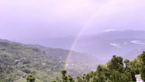 Beautiful Rainbow After Rain Vídeos de archivo 339777831