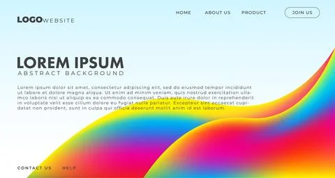 Beautiful rainbow fluid gradient background, colorful abstract liquid 3d sh.. Stock Illustration