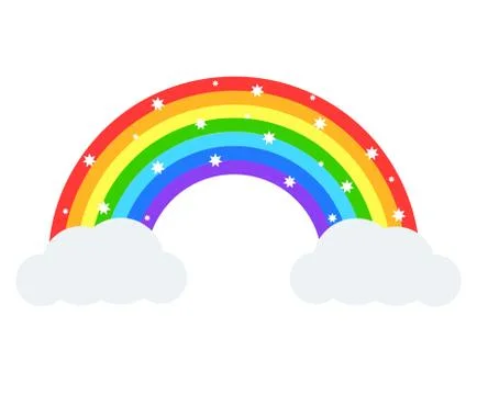 Beautiful rainbow illustration. Vector icon. Stock Illustration