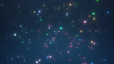 Beautiful Rainbow magic lights glowing particle 3d vortex, 4k animation loop Video stock 219285842