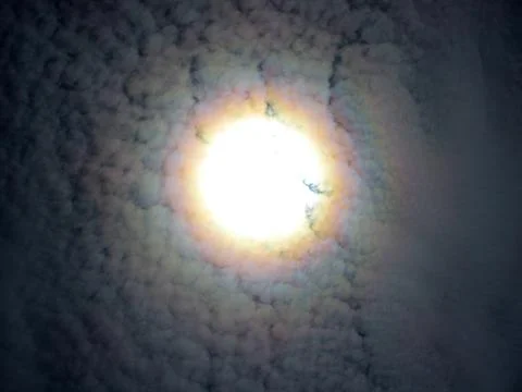 Beautiful rainbow seen in clouds background Stock Photos