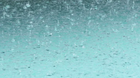 Beautiful raindrops on the surface of the water Video stock 55511232