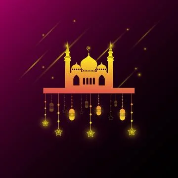 A beautiful Ramadan background featuring elegant Islamic patterns Stock Illustration
