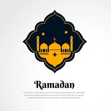 Beautiful ramadan kareem design vector isolated on white background Stock Illustration