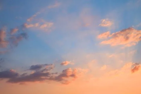 Beautiful rays of the sun during sunset Stock Photos