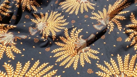 Beautiful Real Abstract Background Of Batik Fabric Textile Handmade Stock Footage 150994053