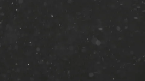 Beautiful Real falling snow isolated on black background in 4K slow motion Stock Footage 148729244