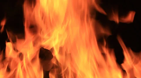 Beautiful real fire flame Vídeo Stock 34867791