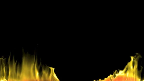 Beautiful Realistic Fire On Black Background 動画素材 112239010