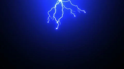 Beautiful Realistic Impact of lighting Strikes or lightning bolt. 4K Stock Footage 143551112