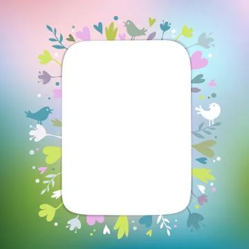 Beautiful rectangular greating card Stock Illustration